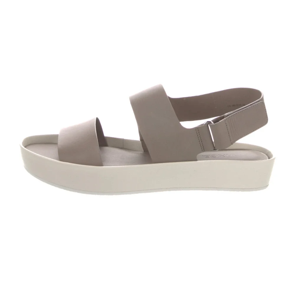 Vince Westport Platform Sandals Womens Size 9M Beige‎ Leather Minimalist NIB